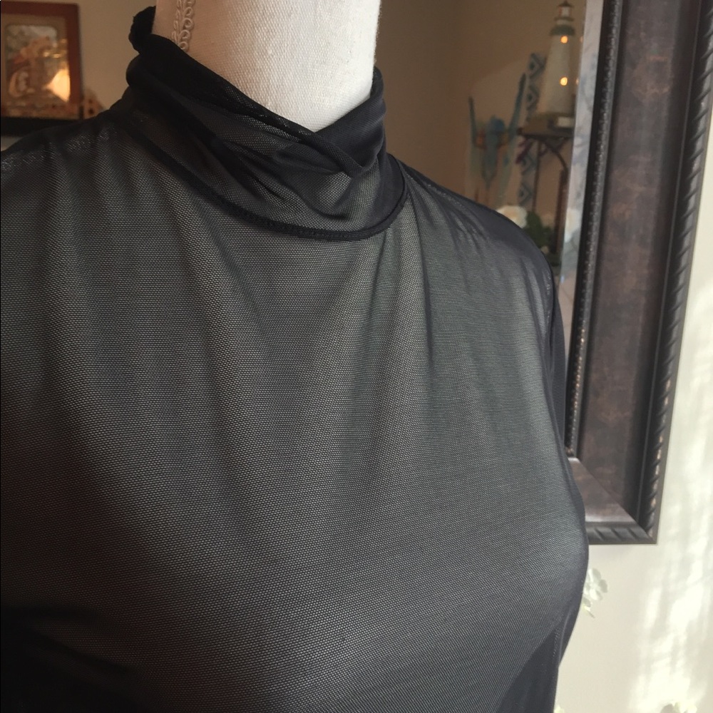 So Pretty Sheer Mock Neck Tunic by Ralph Lauren❤️